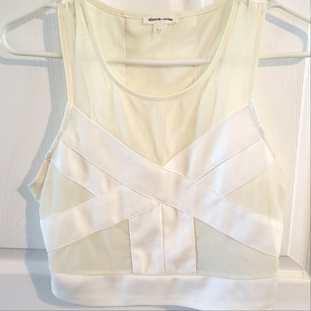 Silence&Noise mesh crop top